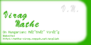 virag mathe business card